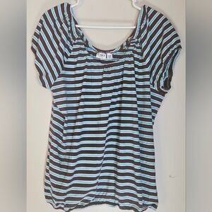 14 / 16 Cato Women'sStriped Shorts Sleeve Top